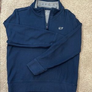 Vineyard Vines Blue Zip Up Sweater